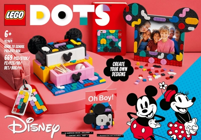 LEGO Dots 41964 Školní boxík Myšák Mickey a Myška Minnie