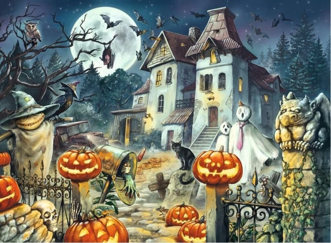 Puzzle Halloweenový dům 300 dílků Ravensburger