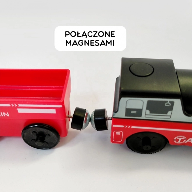 Elektrická lokomotiva s magnetickými vagóny