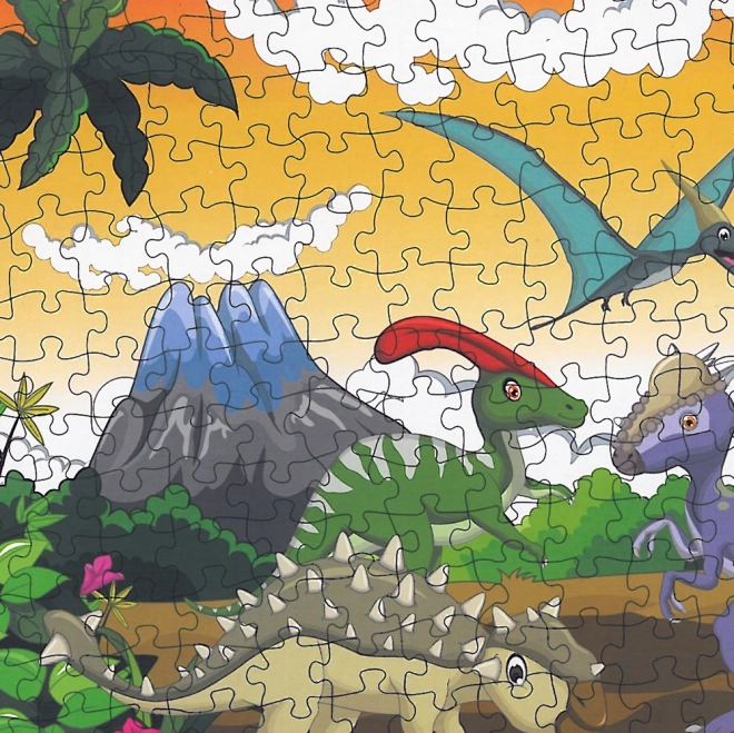 Puzzle dinosauři 208 ks 90x64 cm