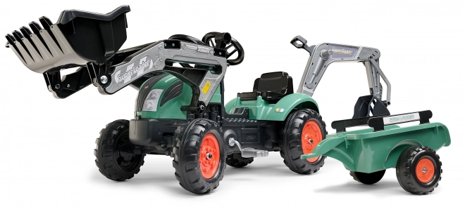 Dětský traktor Farm Lander s nakladačem a přívěsem