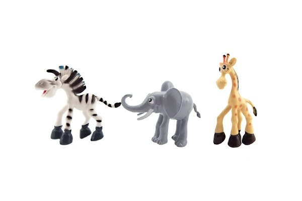 Zvířátka veselá safari ZOO plast 9-10cm 6ks v sáčku