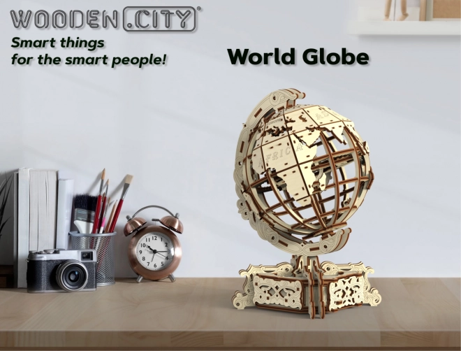 Wooden City 3D puzzle Globus 231 dílů