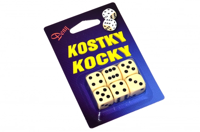 Hrací kostky v krabičce