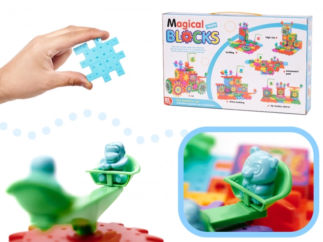 Stavební kostky Magical Blocks - 81 kusů