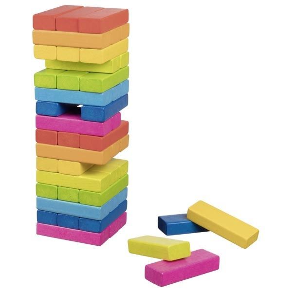 Věž z cihel - barevná rodinná hra