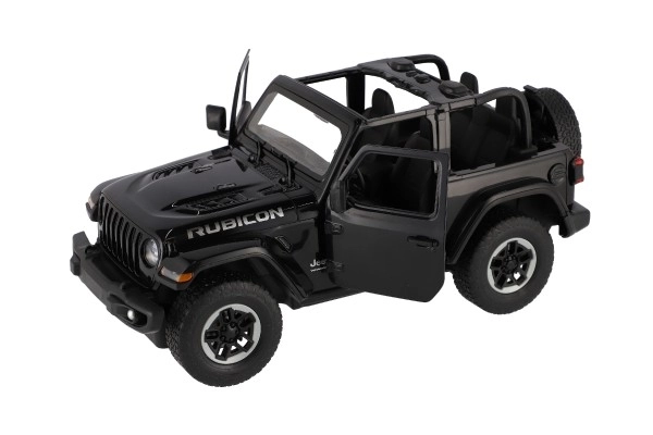 Auto RC Jeep Wrangler Rubicon černý plast 29cm 2,4GHz na dálk. ovl. na baterie v krabici 44x19x26cm