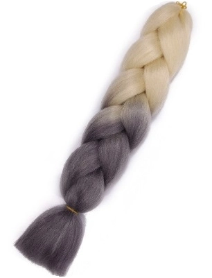 Syntetické ombré vlasy – Blond-šedé