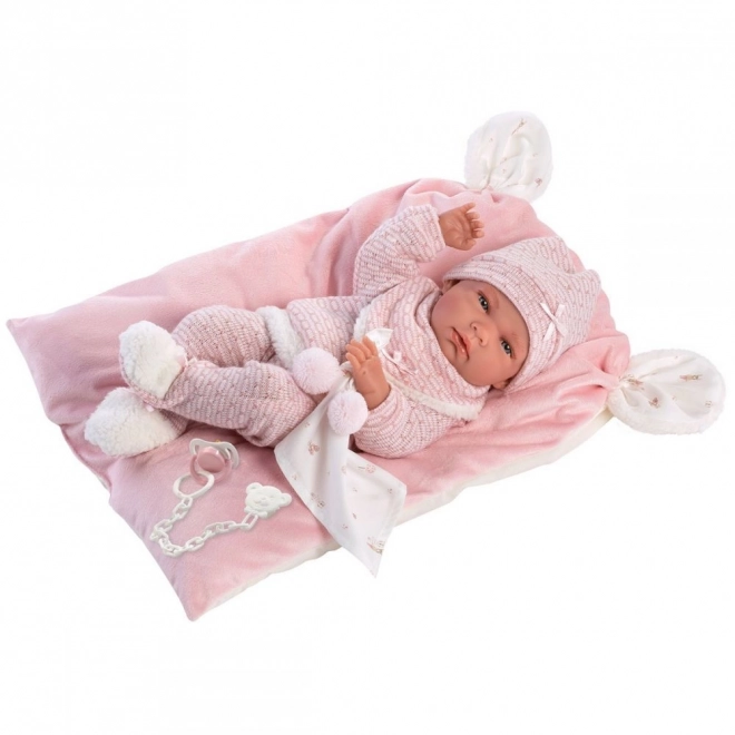 Llorens 73860 NEW BORN HOLČIČKA - realistická panenka miminko s celovinylovým tělem - 40 cm