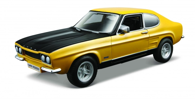 Model Bburago Ford Capri RS2600 1970 žlutý