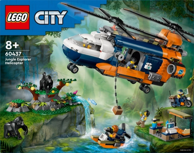 LEGO City 60437 Helikoptéra na průzkum džungle v základním táboře