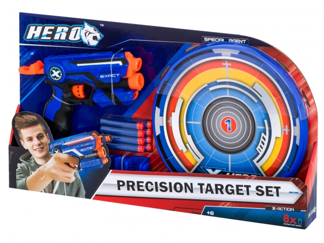 Pěnový samopal NERF + terč + 8 šipek