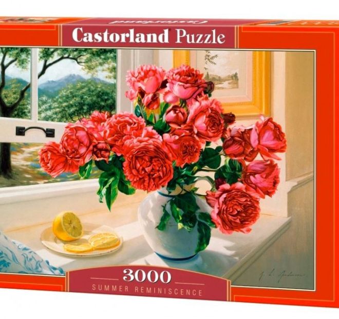 Puzzle 3000 prvků Pivoňky květiny Léto Reminisce