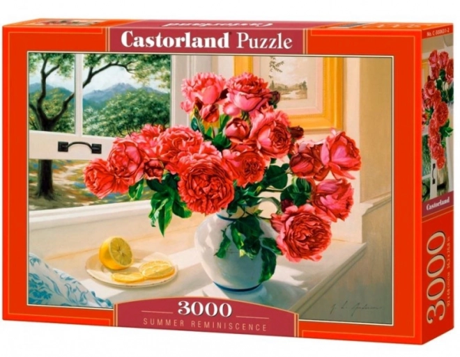 Puzzle 3000 prvků Pivoňky květiny Léto Reminisce