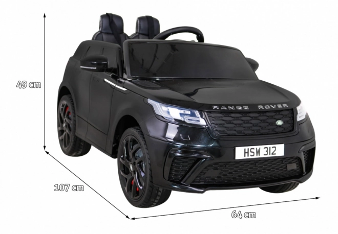 Černý elektrický Range Rover Velar s dálkovým ovládáním