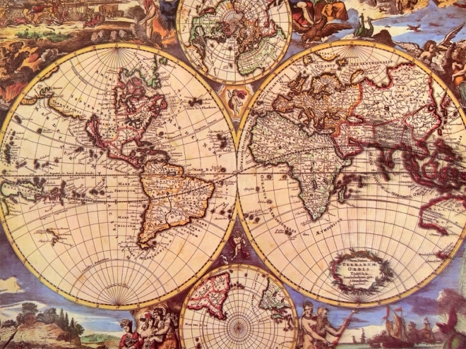 Antická mapa světa puzzle 1000 dílků