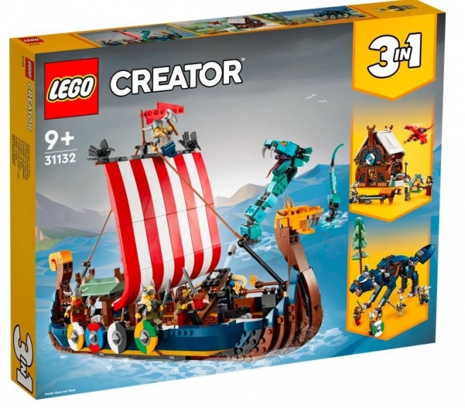 LEGO Creator 3v1 31131 Vikingská loď a mořský had