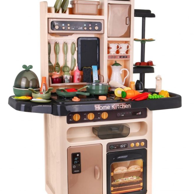 Dětská kuchyňka 3+ Vodovodní kohoutek + Interaktivní hořák s párou + Audio panel 65 el.