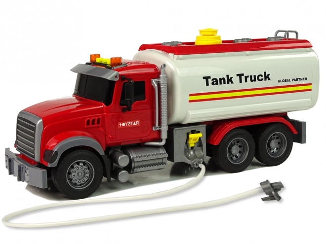 Bílý tank Truck Zvuky Světla