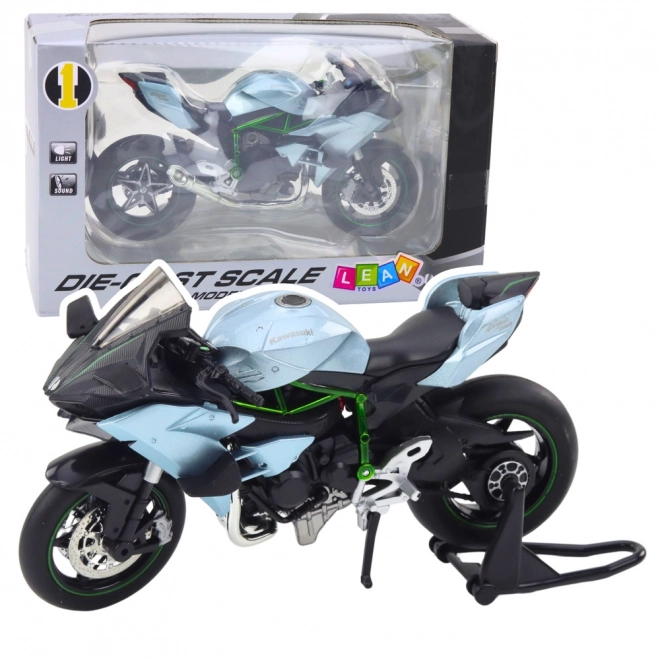 Motocykl sportovní kovový s efekty