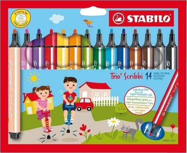 STABILO Trio Scribbi sada 14 fixů