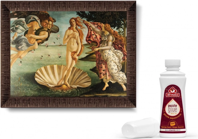 ART PUZZLE Puzzle s rámem a lepidlem 3v1 1000 dílků – Zrození Venuše