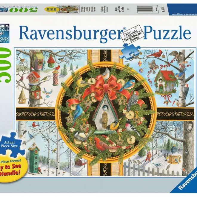 RAVENSBURGER Puzzle Vánoční zpěvné ptactvo XXL 500 dílků