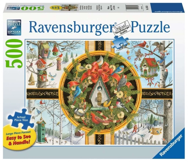 RAVENSBURGER Puzzle Vánoční zpěvné ptactvo XXL 500 dílků