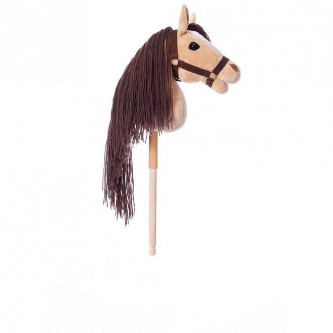 HOPPIHORSE kůň na tyči hobby horse velikost A3 béžový