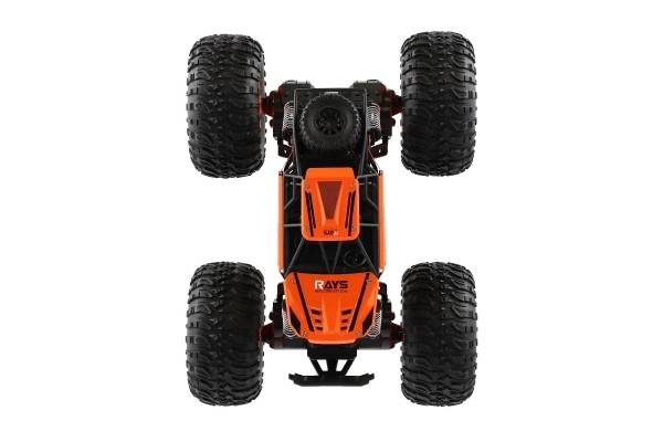 Auto RC Off-Road terénní 2,4GHz plast 32cm dobíjecí pack+baterie oranžové v krabici 38x23x26cm