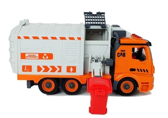 DIY Garbage Truck Set Hra na třídění odpadu Šroubovák Zvuk Světelné efekty