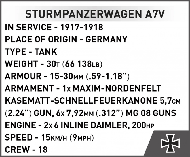Polštářky Sturmpanzerwagen A7V