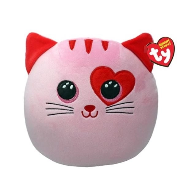TY Squishy kočka maskot růžová 22 cm