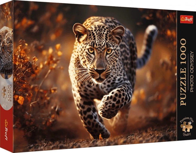 TREFL Puzzle Premium Plus Photo Odyssey: Divoký leopard 1000 dílků