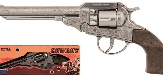 Kovový kovový kovbojský revolver 8 nábojů GONHER 88/0
