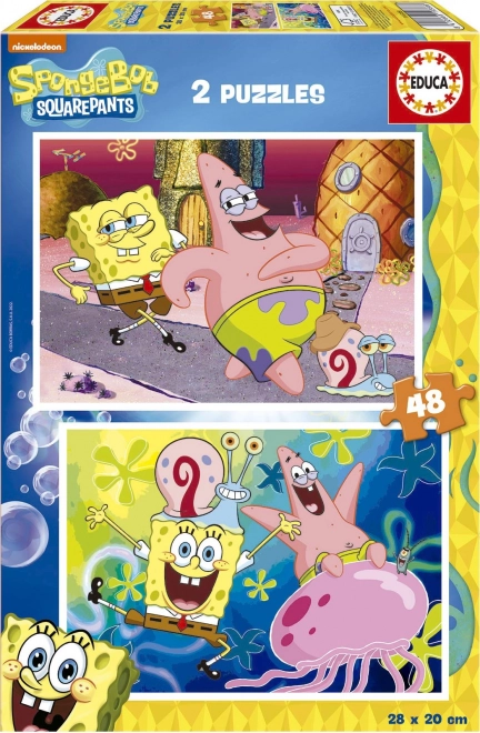 EDUCA Puzzle Sponge Bob 2x48 dílků