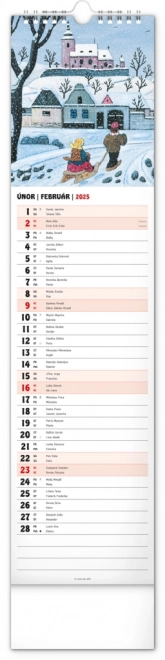Nástěnný kalendář Josef Lada 2025, 12 × 48 cm