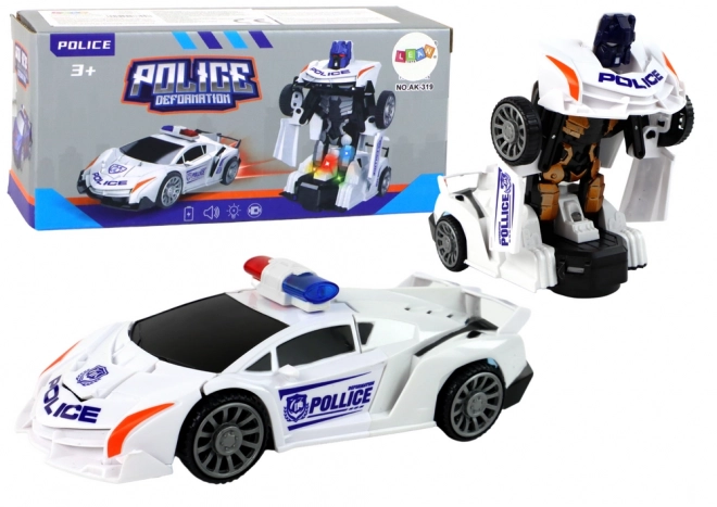 Car-Robot Police White 2v1 Transformace