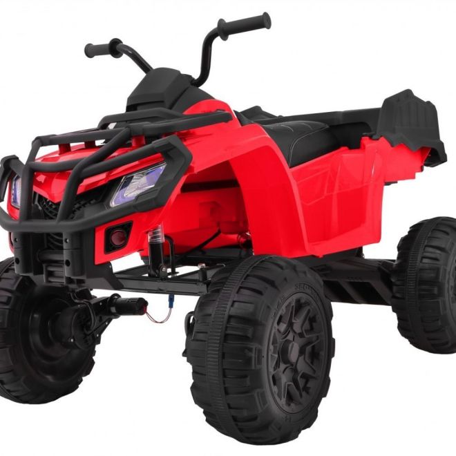 Čtyřkolka XL ATV 2,4GHz na baterie pro děti Červená + dálkové ovládání + pohon 4x4 + nosič zavazadel + startování zdarma + EVA + LED audio