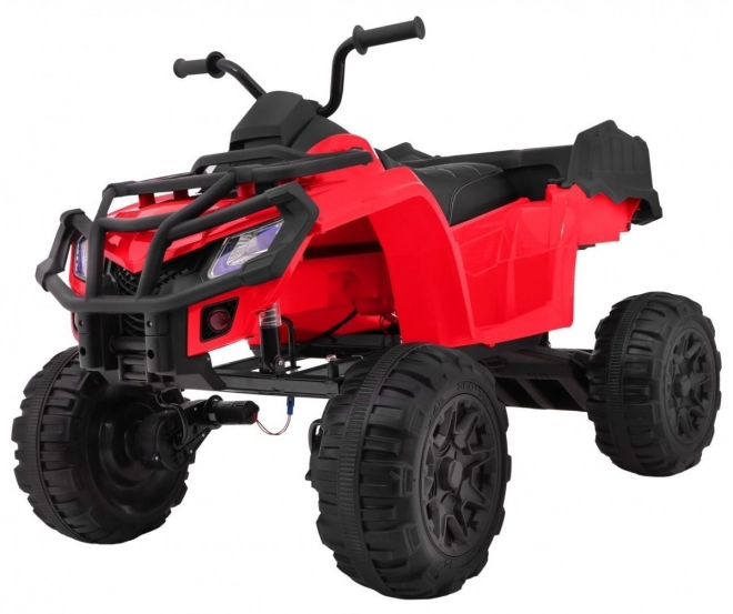 Čtyřkolka XL ATV 2,4GHz na baterie pro děti Červená + dálkové ovládání + pohon 4x4 + nosič zavazadel + startování zdarma + EVA + LED audio