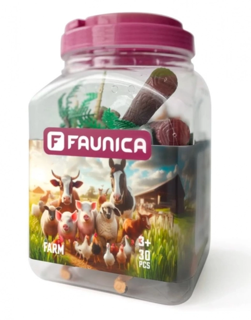 Sada figurek a doplňků s motivem farmy, 30el.