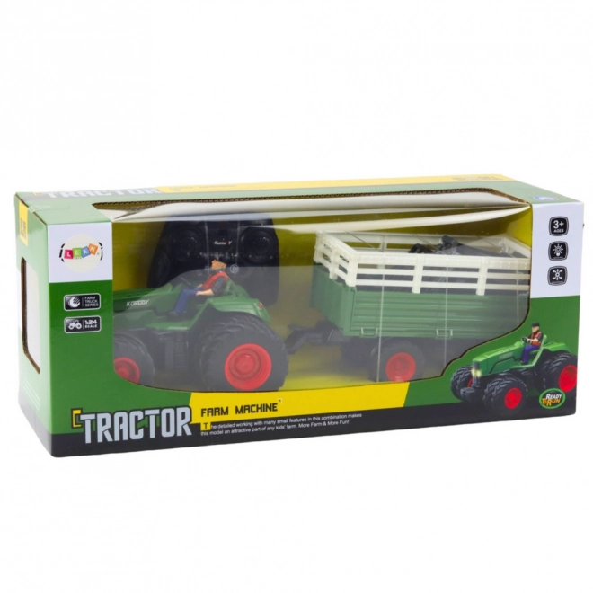 Zábavný RC traktor s přívěsem a vidlemi
