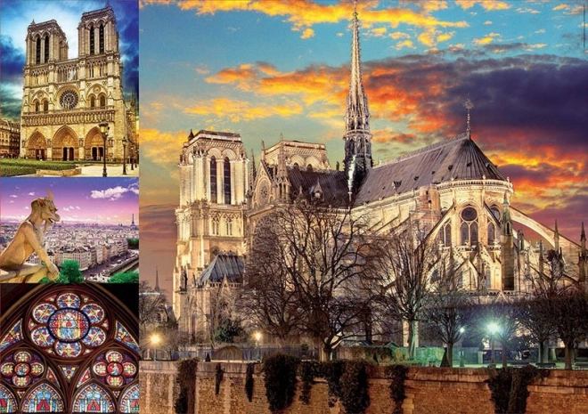 Puzzle 1000 prvků Notre Dame Collage