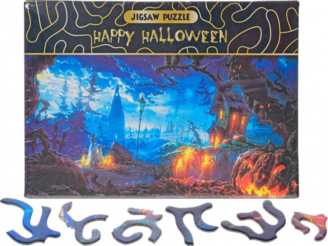 Puzzle Happy Halloween: Dýňová zahrada 468 dílků