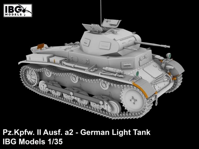 Plastikový model německého lehkého tanku Pz.Kpfw II Ausf. a2 1/35