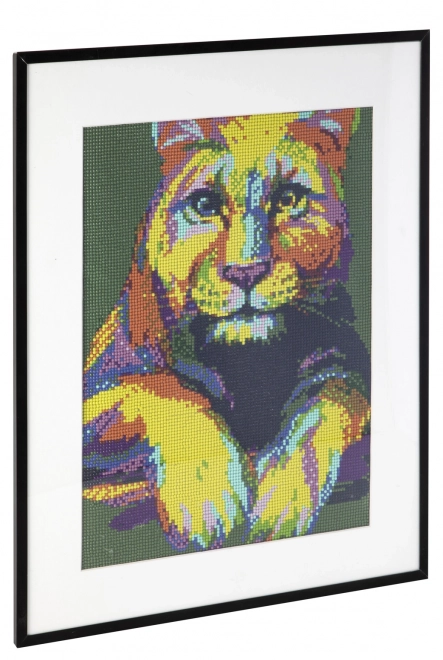Malování pomocí kamínků Diamond - Panter 30x50 cm