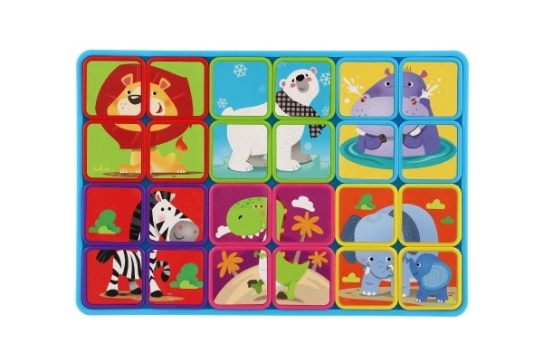 Magnetické deskové puzzle se zvířátky 24 dílků