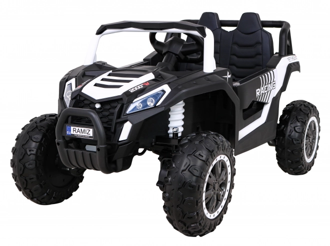 Buggy UTV 2000M závodní auto na baterie + MP3 zvuky světla + dálkové ovládání + pomalý start – Bílé