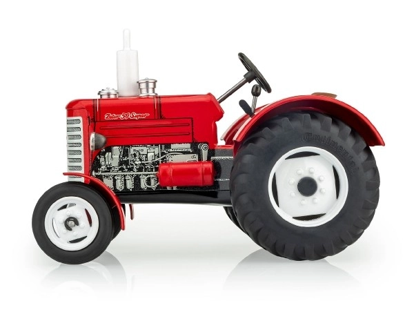 Traktor Zetor 50 Super červený na klíček kov 15cm 1:25 v krabičce Kovap