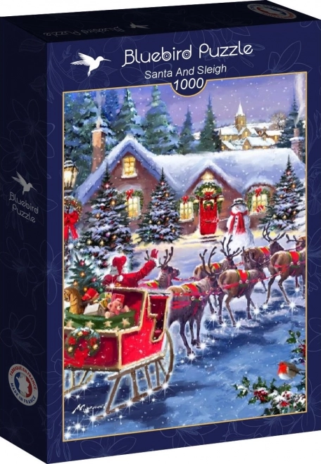 Puzzle Santa a sáně 1000 dílků